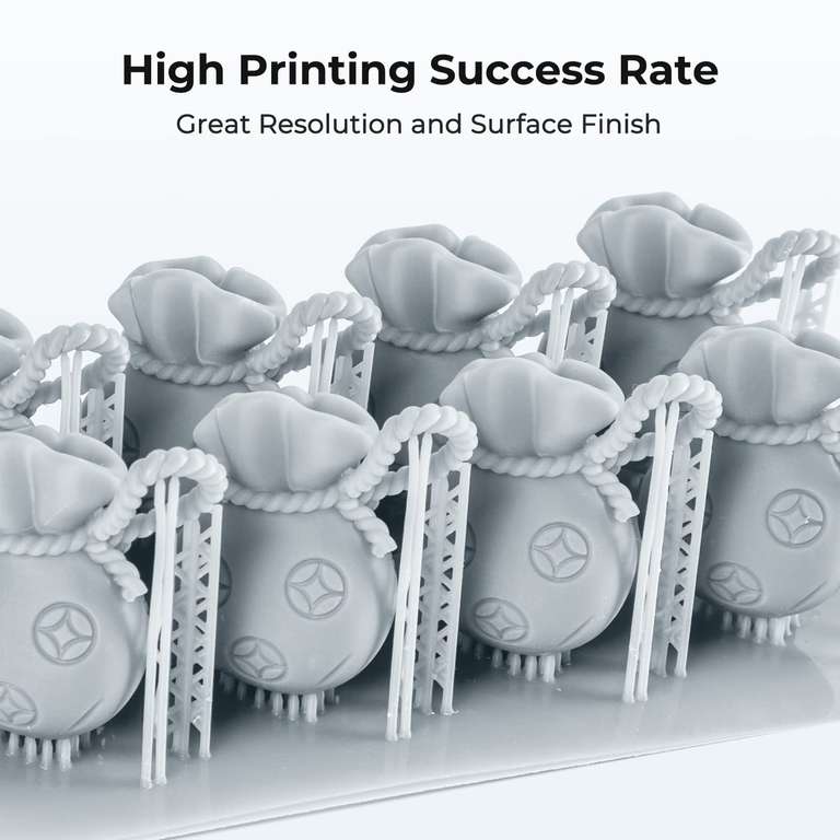Résine d'imprimante 3D Creality 405 nm polymérisation haute précision, photopolymère à durcissement rapide 1 kg (vendeur tiers)