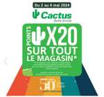 Points de fidélité x20 sur tout le magasin Cactus Belle Etoile pour leur 50 ans (Frontaliers Luxembourg - belle-etoile.lu)