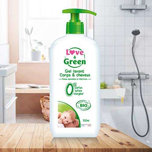 Gel lavant Love and Green pour bébé - 500ml