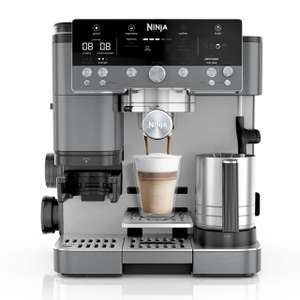Machine à Café Ninja Luxe Premier 3-en-1 - Espresso, Infusion à Froid, Café Filtre - 4 Mousses Automatiques, Gris Métalisé