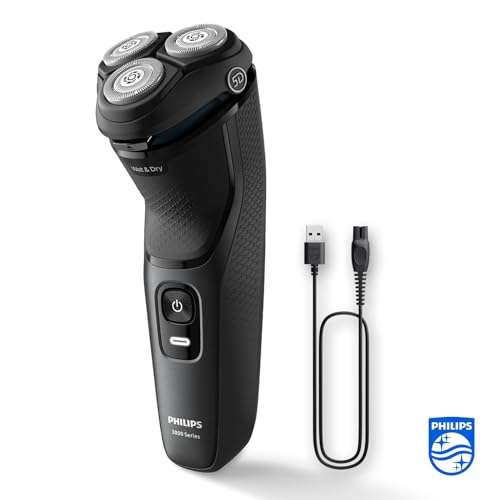 Rasoir électrique Philips Electric Shaver Series 3000 S3145/00 Wet & Dry, technologie SkinProtect, tondeuse à barbe rétractable