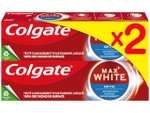 Lot de 2 tubes de dentifrice Colgate Max white