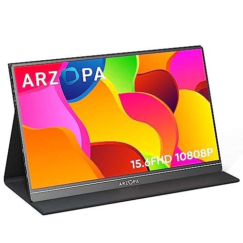 [Prime] Écran portable 15,6" Arzopa S1 Table - Full HD IPS, 60Hz, USB-C, Mini-HDMI, Double hauts-parleurs (Vendeur tiers)