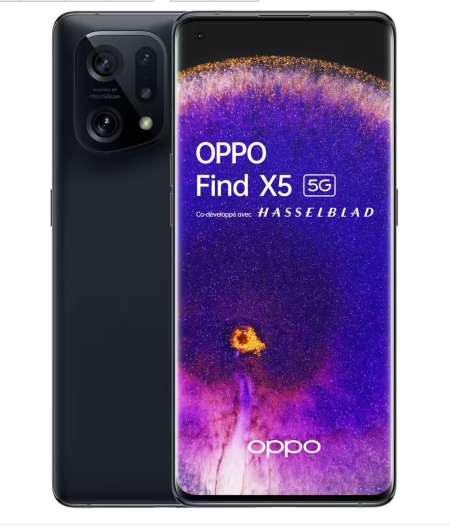 Smartphone 6.5" Oppo Find X5 5G - AMOLED 120 Hz, 8 Go de RAM, 256 Go, Snapdragon 888, 50 Mp (+ 27.65 € offerts en Rakuten Points)