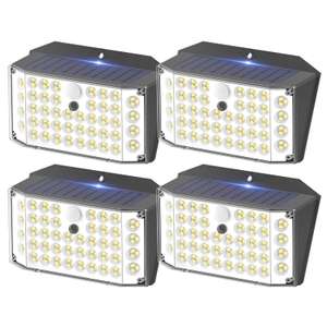 Lot de 4 Lampes Solaire Exterieur IP67 132LED (Vendeur Tiers - Via coupon)