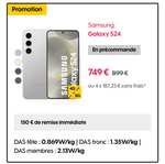 [Clients Sosh /Orange] Smartphone Samsung Galaxy S24 - 256 Go (via ODR 100€ + 50€ bonus reprise )+ Samsung galaxy Watch 6