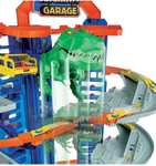 Jouet Hot Wheels City Super Dino Robot Garage avec T-Rex