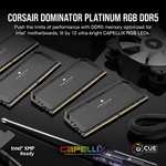 Kit mémoire Ram DDR5 Corsair Dominator Platinum RGB 32 Go (2x16 Go) - 5600, CL36