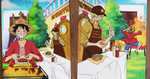 T-shirt collector One Piece offert pour l'achat d'un menu Luffy Burger ou Sanji Burger et cartes pour l'achat d'un menu King junior