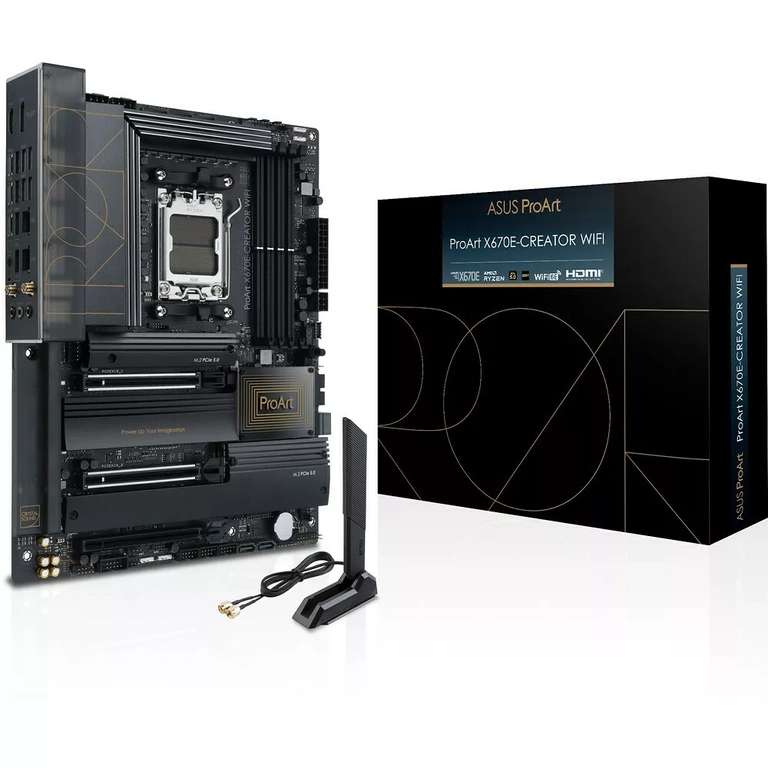Carte Mère Asus ProArt X670E-Creator WiFi (AM5 / PCIe 5.0 / 10GbE / USB 4 / ThunderBolt 4 / 2x M.2 PCIEe 5.0)