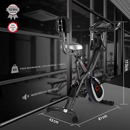 Vélo d'intérieur Ultrasport F-Bike Basics F250 - Gris