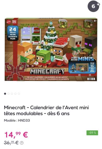 Calendrier Minecraft 474401 Officiel: Achetez En ligne en Promo