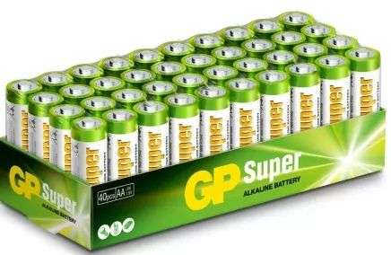 Pack de 40 piles GP Super Alcaline AAA/LR06 (+20% offerts sur la cagnotte pour les membres Boulanger Le Club)