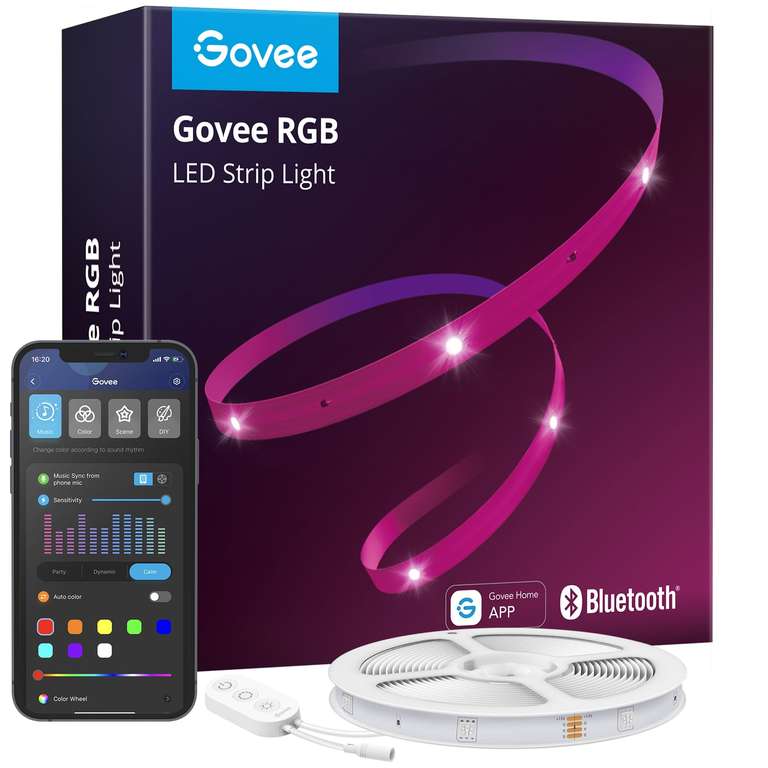 Ruban LED Govee - 20m, Bluetooth (Via Coupon - Vendeur Tiers