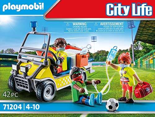Playmobil 71204 Véhicule de Secours - City Life - Les Secours - Equipements de Secours et Deux secouristes (Vendeur tiers)