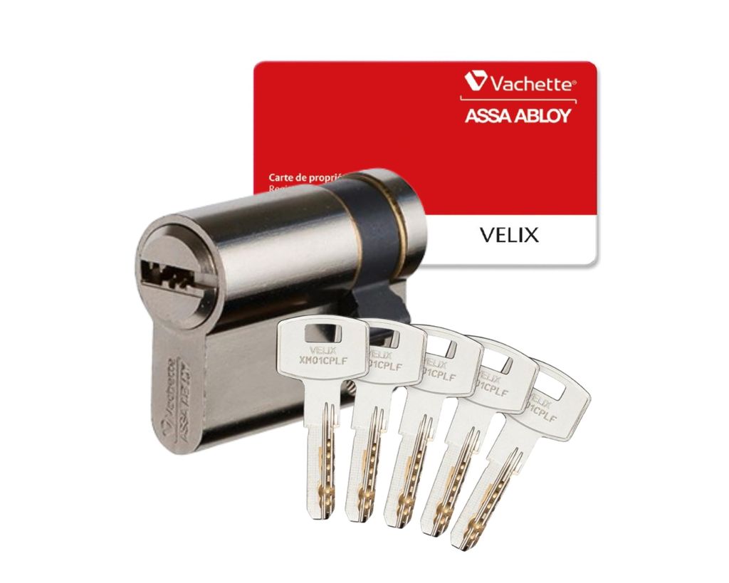 Demi Cylindre Vachette Velix - 30x10, 5 Clés Réversibles
