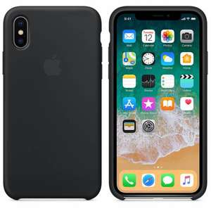 Coque en silicone officielle pour smartphone Apple iPhone X - Noir