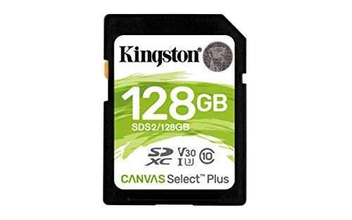 Carte SD Kingston Select Plus - 128 Go, Class 10 UHS-I (SDS2/128GB)