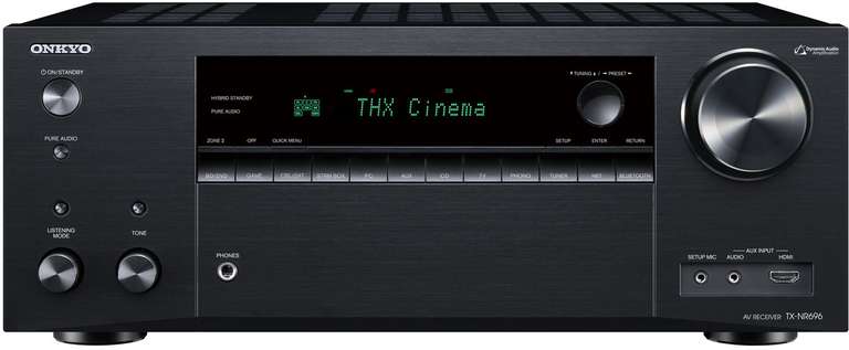 Amplificateur Onkyo TX‑NR696 - 165W, Dolby Atmos, HDMI 4K/60P HDR HDCP 2.2, WI-FI AC/Bluetooth 4.2, Multiroom, Airplay 2