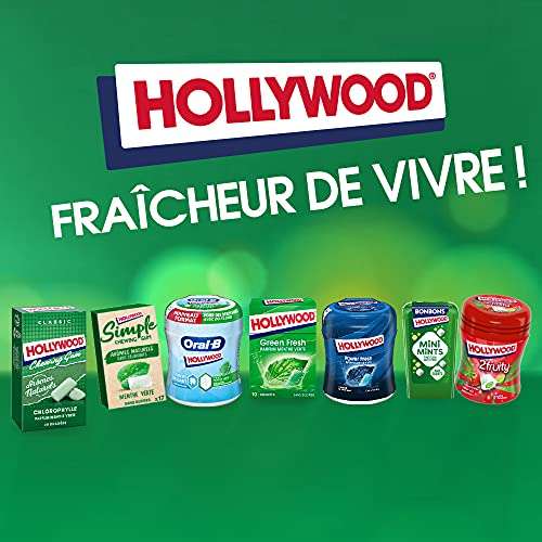 Lot de 18 paquets de 12 Chewing Gum Style Hollywood - Parfum Chlorophylle
