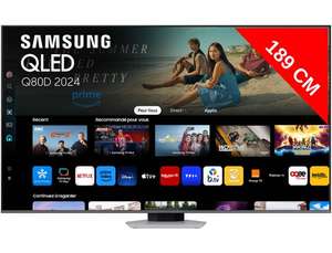 TV 75" Samsung QLED TQ75Q80D - 4K, 190cm, Smart TV (Via ODR 200€)