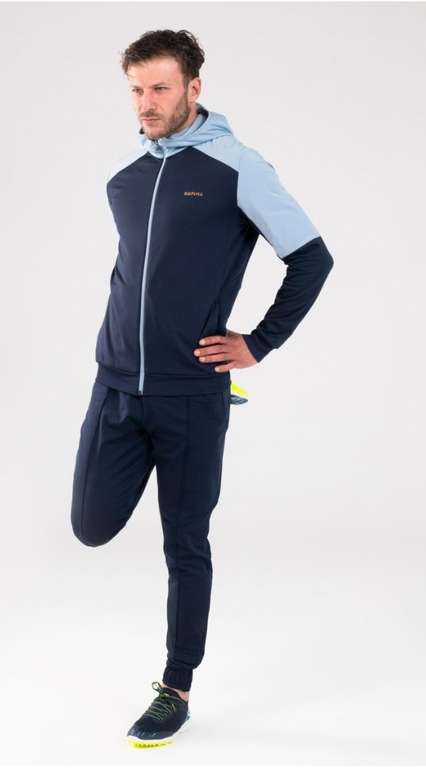 Veste de running et athlétisme pour homme Decathlon Kalenji Warm, bleue
