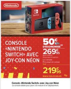 Console Nintendo Switch (via 50€ sur Carte Fidélité)