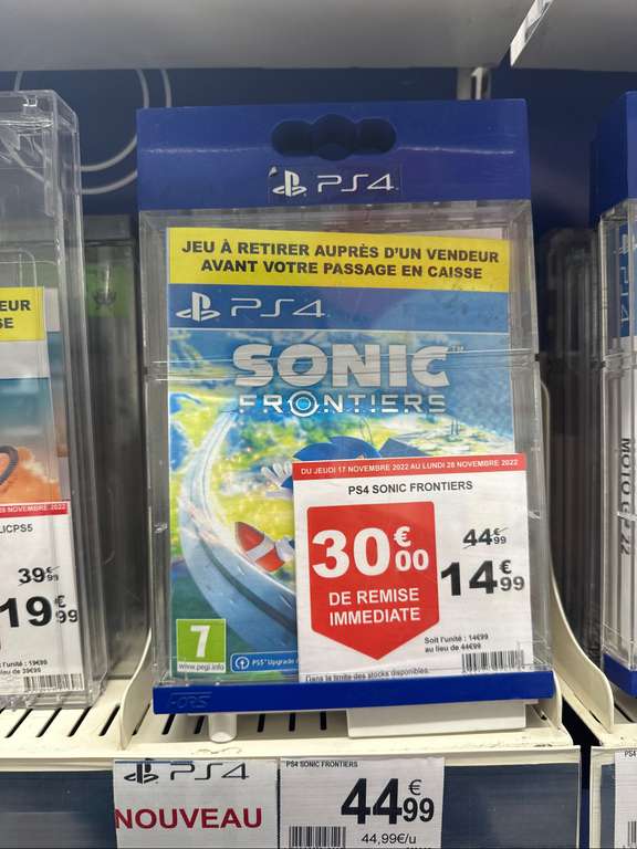Jeu Sonic Frontiers sur PS4 - Auchan Issy les Moulineaux (92)