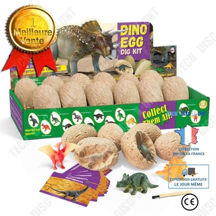Science4you Oeufs De Dinosaure Surprise - Kit Scientifique Pour Creuser 2 Œufs Dino Avec 12 Dinosaures - Jeu Éducatif Paléontologie Pour Enfants 5 6 7 8+ Ans