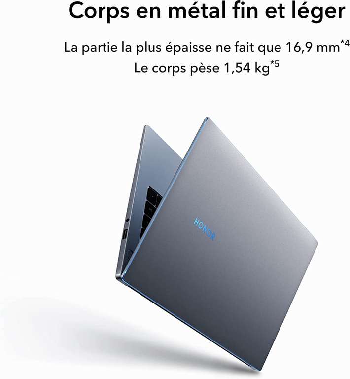 PC Portable 15.6" Honor MagicBook 15 - FHD IPS, Ryzen 5 5500U, RAM 8 Go, SSD 512 Go, Win11 + Sac à dos HONOR + [15% Rakuten 75€]
