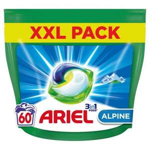 Lot de 2 Packs XXL de lessive Ariel pods - 2x60 lavages - Différentes variétés (via 12,24€ fidélités + ODR 12,24€ et 10,8€)