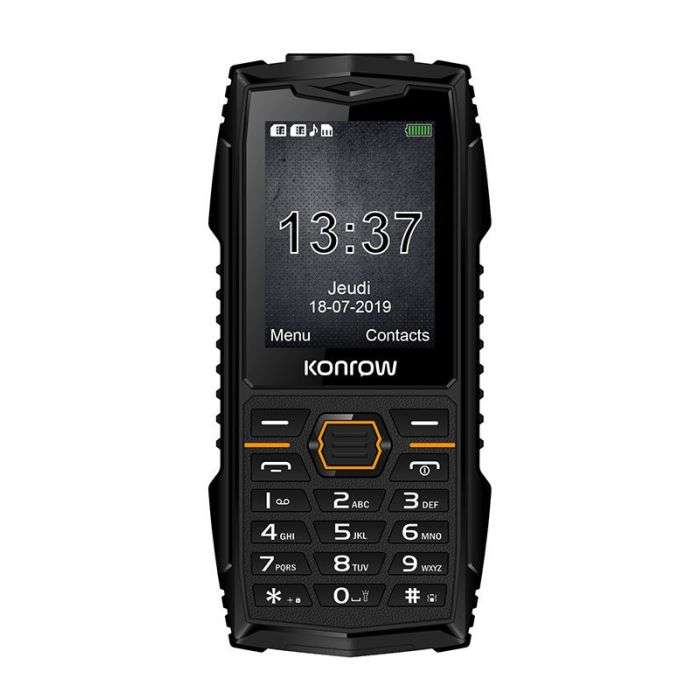 Téléphone portable 2.4" Konrow Stone Plus - résistant eau et poussières
