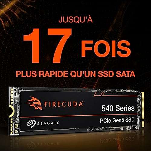 Disque dur SSD interne Seagate FireCuda 530 Heatsink 4 To Noir