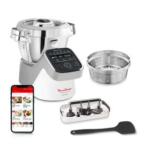 Robot de cuisine Moulinex Companion XL HF807E10 - 1550W, Blanc et Silver