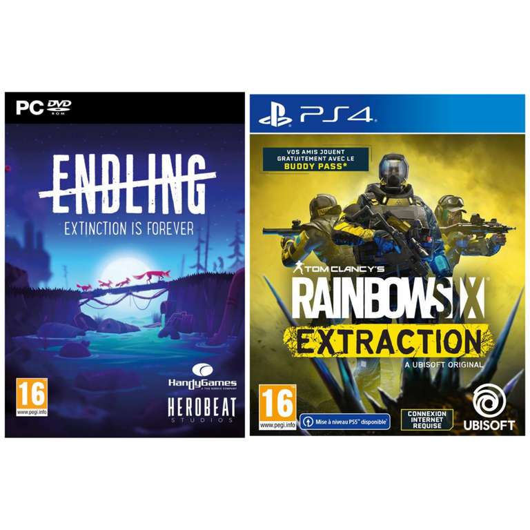 Endling : Extinction is Forever sur PC (Rainbow Six Extraction sur PS4 à 8,39€)