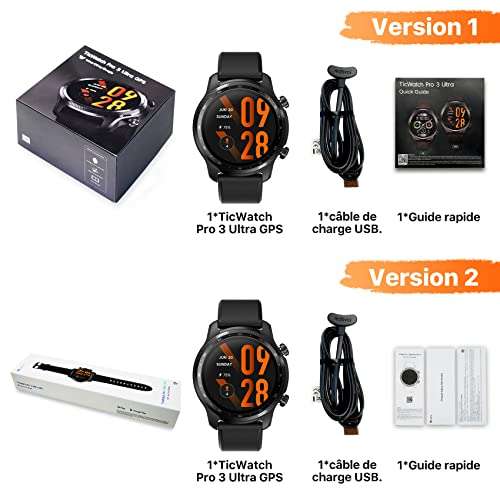 Montre connectée Ticwatch Pro 3 Ultra GPS - noir (Via coupon)