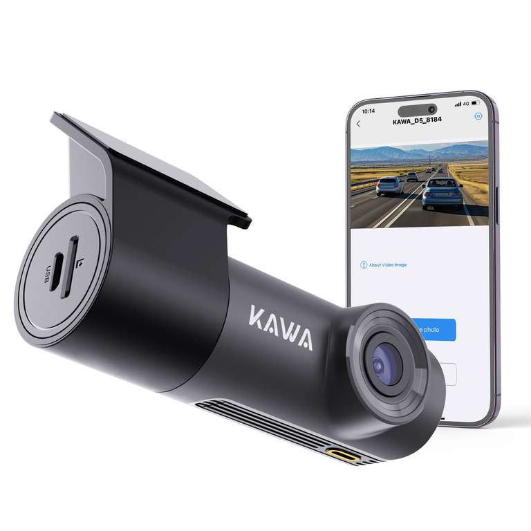 Mini Dash Cam Kawa pour Voitures avec Application (Vendeur Tiers)