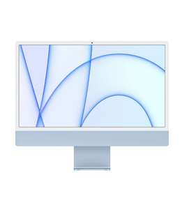 PC AiO 24" Apple iMac 2021 - 4480 x 2520 Pixels, Apple M1, 8 Go RAM, 256 Go SSD, bleu