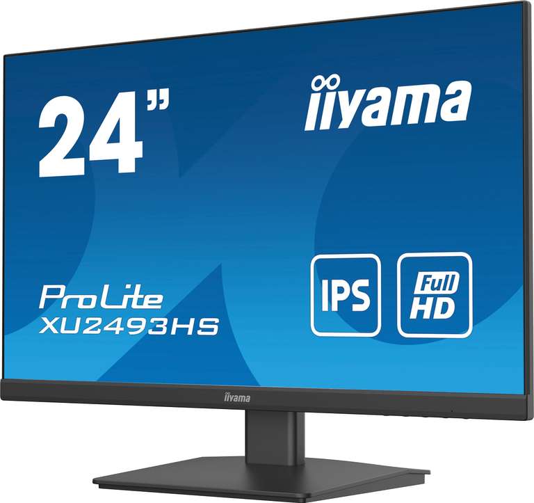 Ecran PC 24" iiyama XU2493HS-B5 - Full HD IPS, 75 Hz, 4 ms, HDMI/DisplayPort, Haut-parleurs