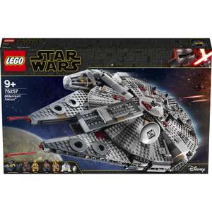 Jeu de construction Lego Star Wars Le faucon millenium 75257 (via 32.50€ sur la carte de fidélité)