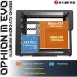 Boitier PC Raijintek Ophion M Evo ALS - Mini Tour, mATX / mini-ITX, USB 3.1 Type C