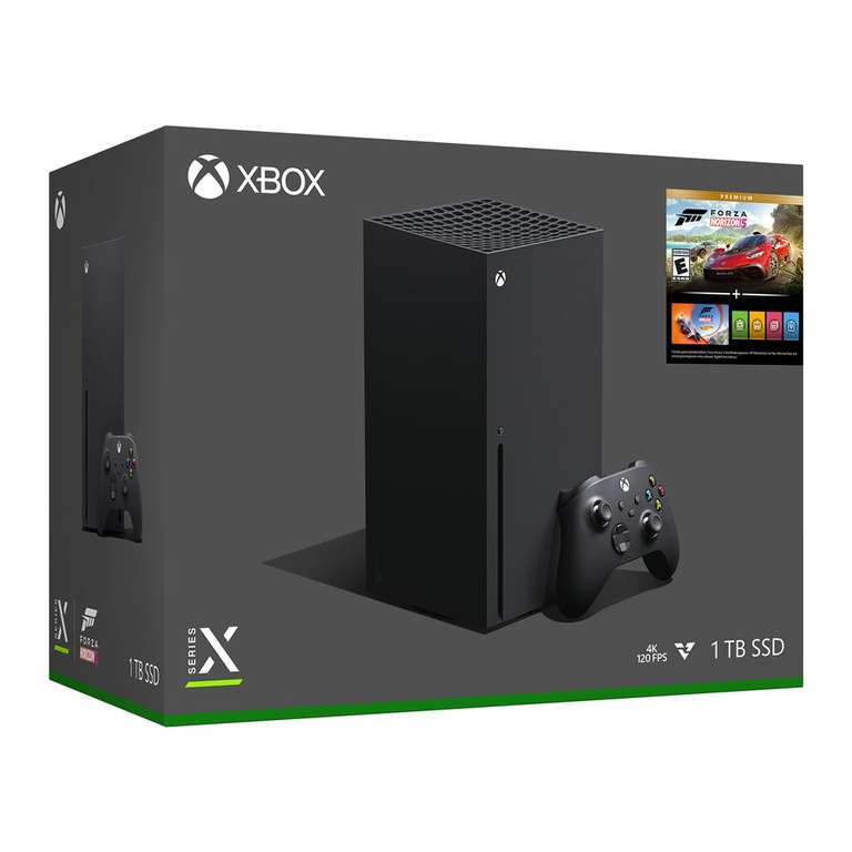 Console Xbox Series X + Forza Horizon 5 - Premium Edition (Dématérialisé) + Jeu LEGO 2K Drive Édition Cross-Gen Standard