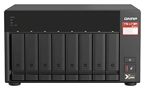 Serveur de Stockage NAS QNAP TS-873A-8G - 8 Baies, 8Go RAM, Ryzen V1500B, 2.5 GbE (sans disque dur)