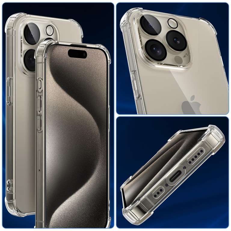 Coque 4 en 1 FLLAO pour iPhone 15 Pro Max avec 2 Verre Trempé et 1 Caméra Protecteur (vendeur tiers)