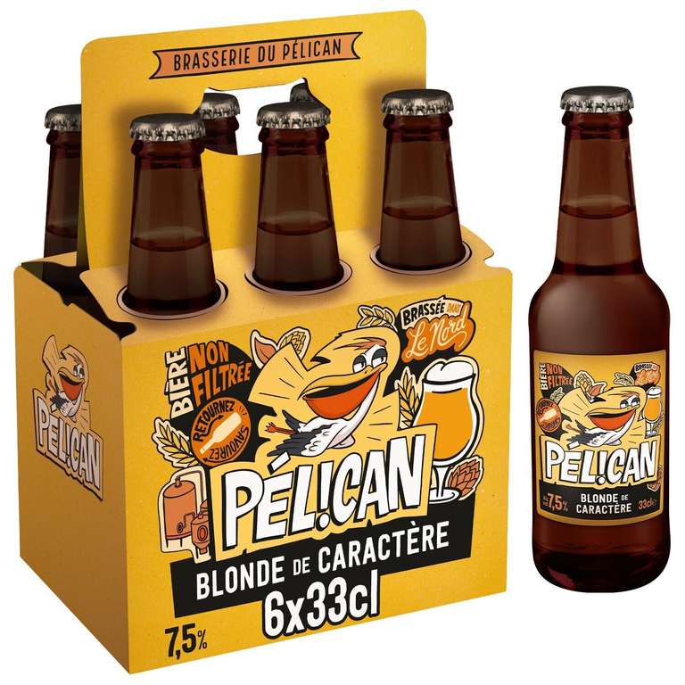 Pack de 6 Bières Blonde de Caractère Non-Filtrée Pelican