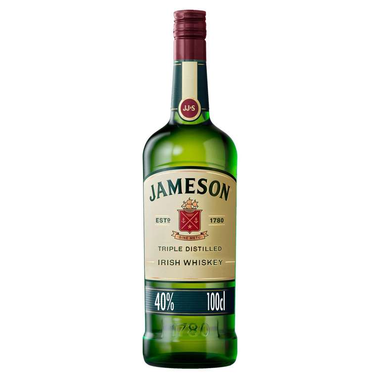 Bouteille de Whisky Jameson - 1L (via 10.30€ sur cagnotte de fidélité + 10€ en bon d'achat)