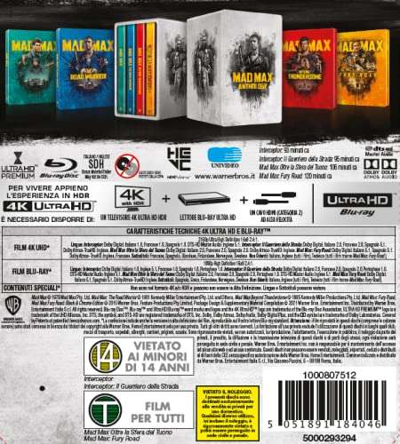 Coffret Blu-Ray 4K UHD + Blu-Ray - Mad Max Anthology Steelbook