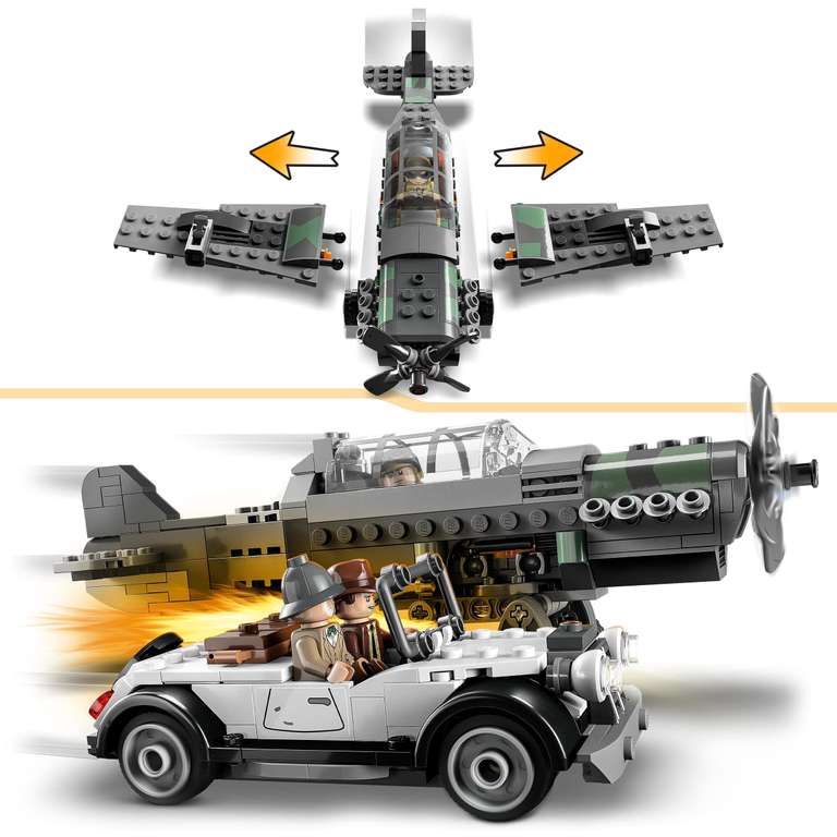 LEGO 77012 - Indiana Jones La Poursuite en Avion de Combat, ,3 Minifigurines,La Dernière Croisade