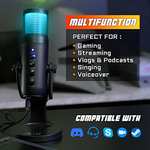 Microphone de bureau USB The G-Lab K-Mic Natrium Gaming RGB pour PC/PS4/PS5 (Vendeur tiers)
