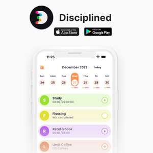 Disciplined - Habit Tracker Abonnement Premium gratuit à vie sur Android